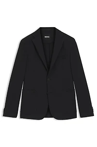 Slim-fit suit jacket stretch seersucker