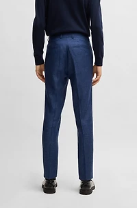 Formal trousers micro-patterned stretch fabric