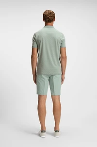 Paddy polo shirt stretch cotton with printed pattern