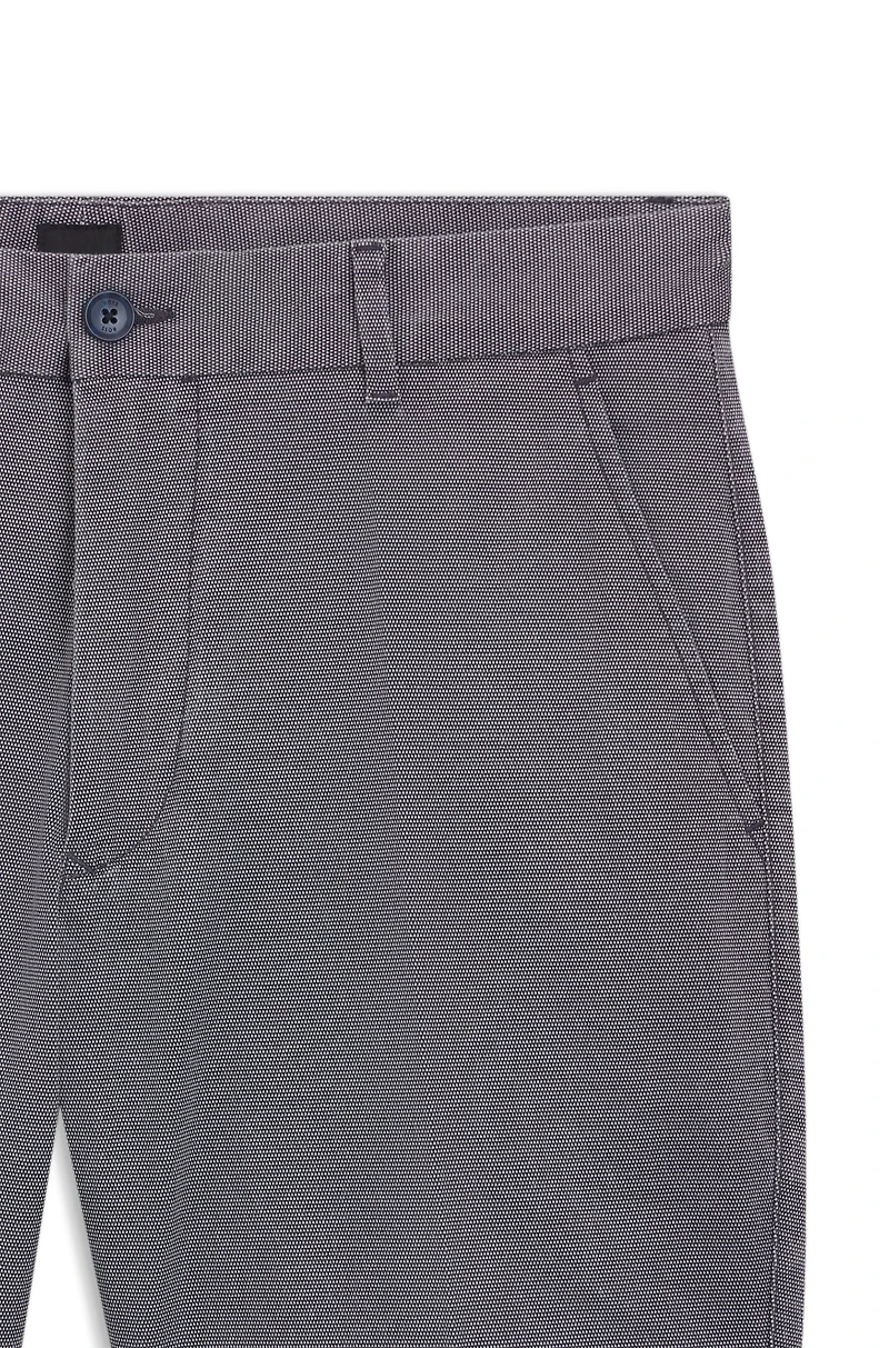 Slim-fit shorts micro-patterned stretch cotton