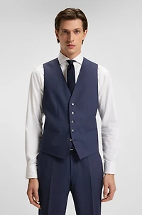Regular-fit three-piece suit stretch wool