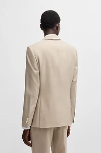 Slim-fit suit a micro-patterned linen blend
