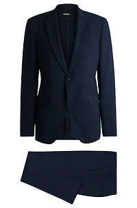 Two-piece suit performance-stretch seersucker