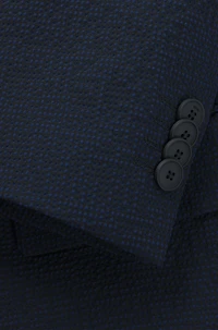 Two-piece suit performance-stretch seersucker