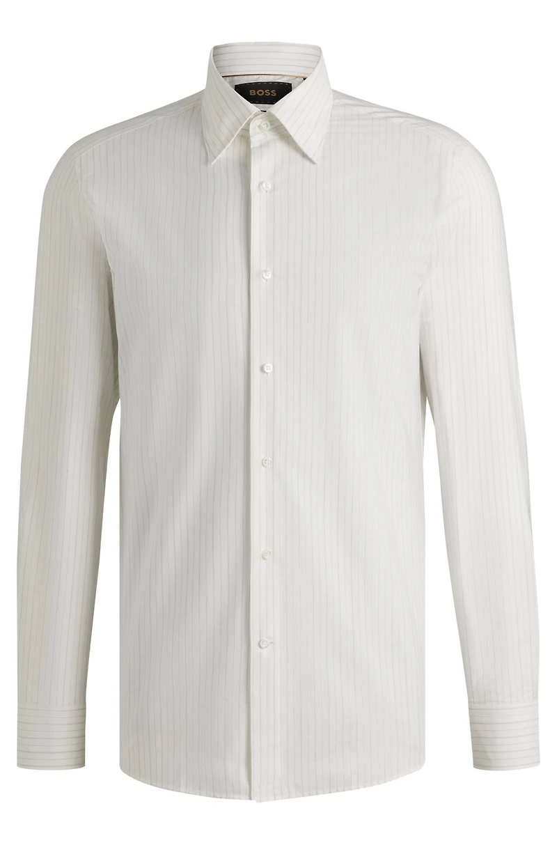 Slim-fit shirt striped Italian-made cotton