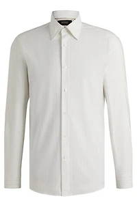 Slim-fit shirt striped Italian-made cotton