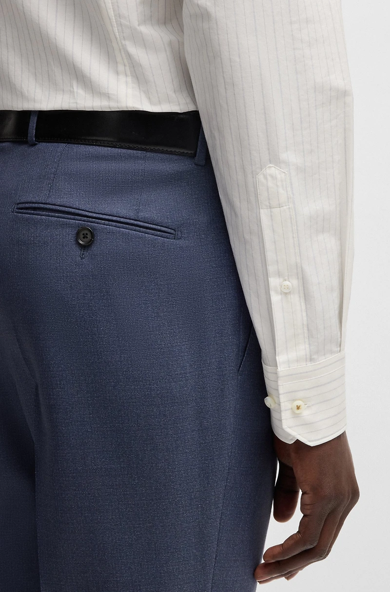 Slim-fit shirt striped Italian-made cotton