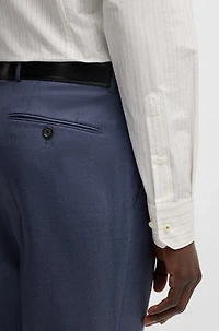 Slim-fit shirt striped Italian-made cotton