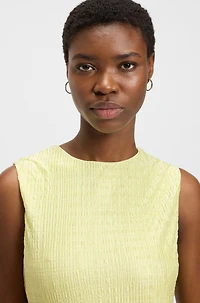 Plissé dress with layered effect