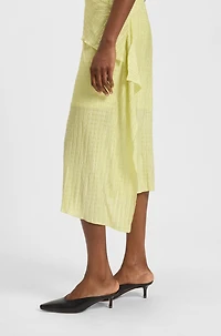 Plissé dress with layered effect