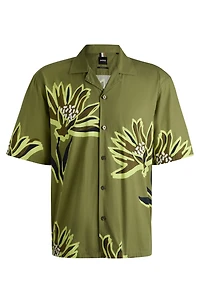Relaxed-fit shirt Italian-made floral-print cotton