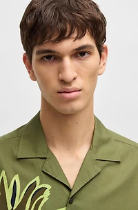 Relaxed-fit shirt Italian-made floral-print cotton