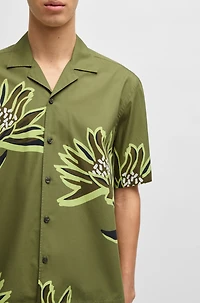 Relaxed-fit shirt Italian-made floral-print cotton