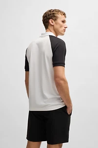 Active Paddy color-blocked polo shirt with mesh inserts
