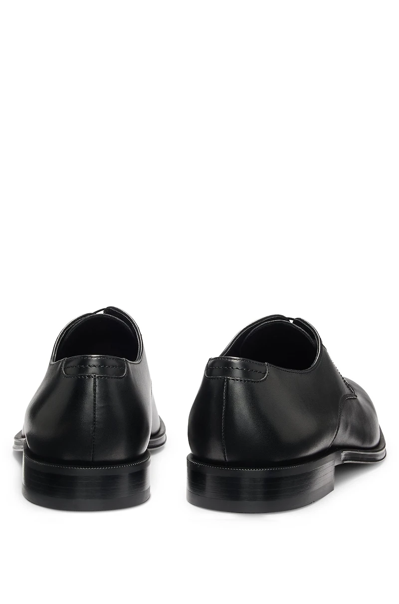 Leather Derby shoes with apron toe