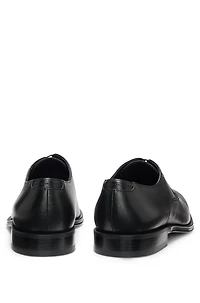 Leather Derby shoes with apron toe