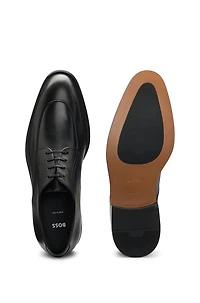 Leather Derby shoes with apron toe