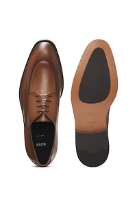 Leather Derby shoes with apron toe