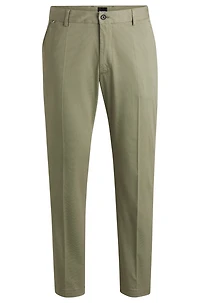 Regular-fit trousers printed stretch cotton