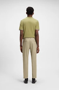 Regular-fit trousers printed stretch cotton
