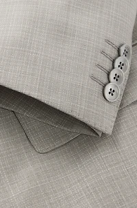 Slim-fit suit patterned wool