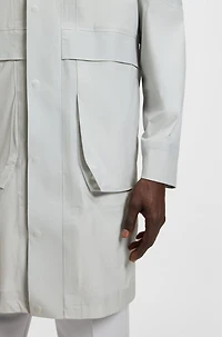 Water-repellent parka jacket with sealed seams