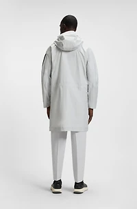 Water-repellent parka jacket with sealed seams