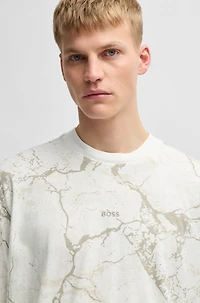 Cotton-jersey T-shirt with all-over print