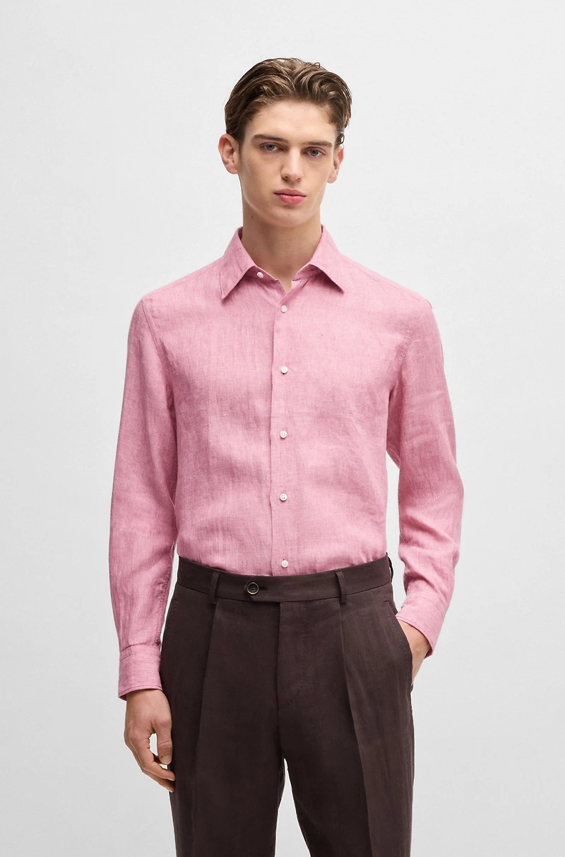 Slim-fit shirt Italian linen