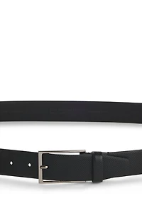 Belt bag with trims printed Italian leather