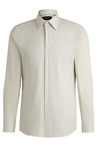 Slim-fit shirt Italian-made printed cotton