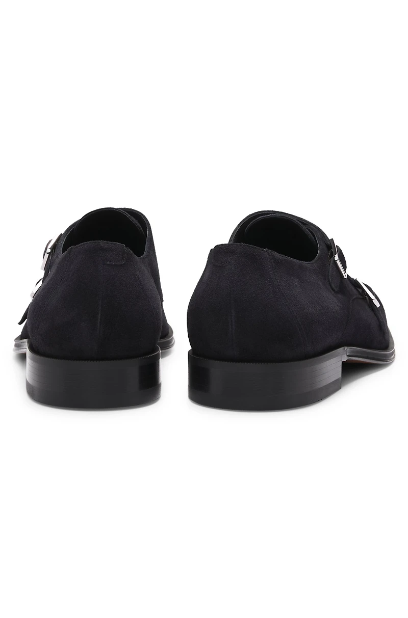 Double monk shoes suede