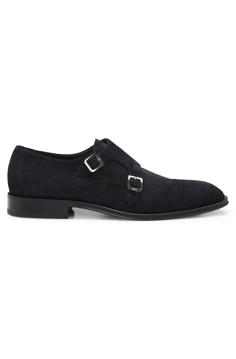 Double monk shoes suede