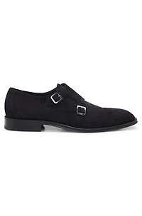 Double monk shoes suede