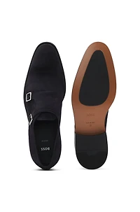 Double monk shoes suede