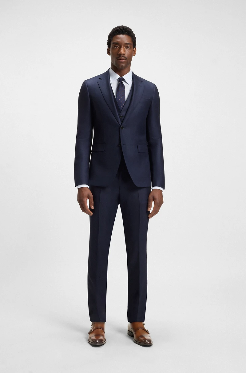 Leather double-monk shoes with cap toe