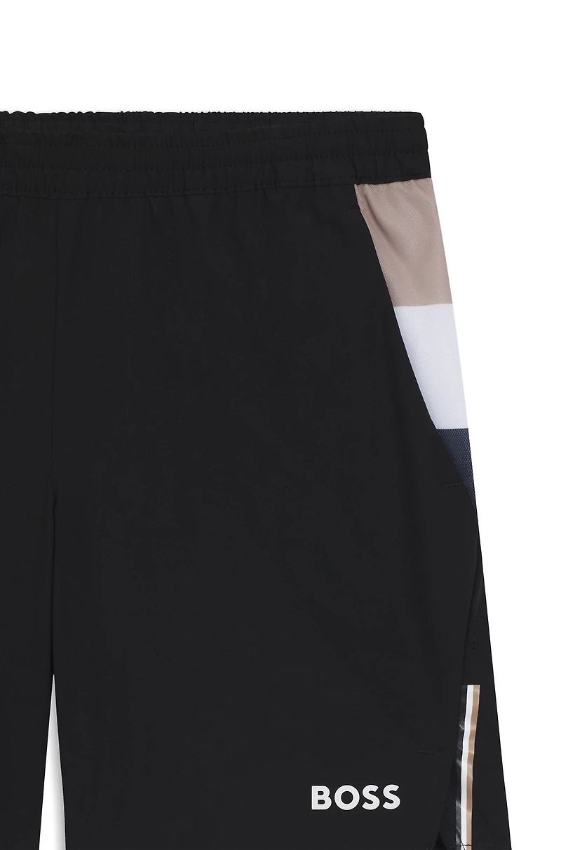 Active tennis shorts stretch fabric with moisture management
