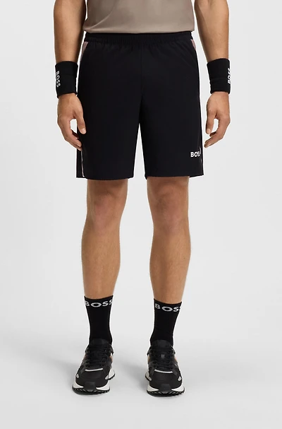 Active tennis shorts stretch fabric with moisture management