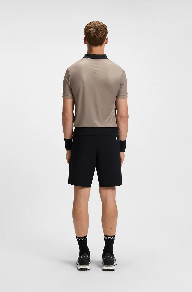 Active tennis shorts stretch fabric with moisture management