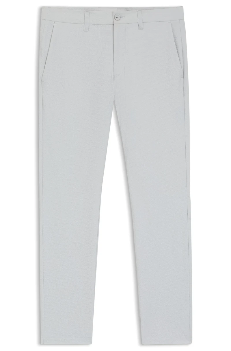 Slim-fit chinos stretch seersucker