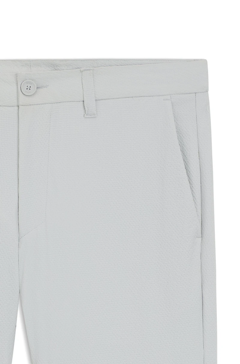 Slim-fit chinos stretch seersucker