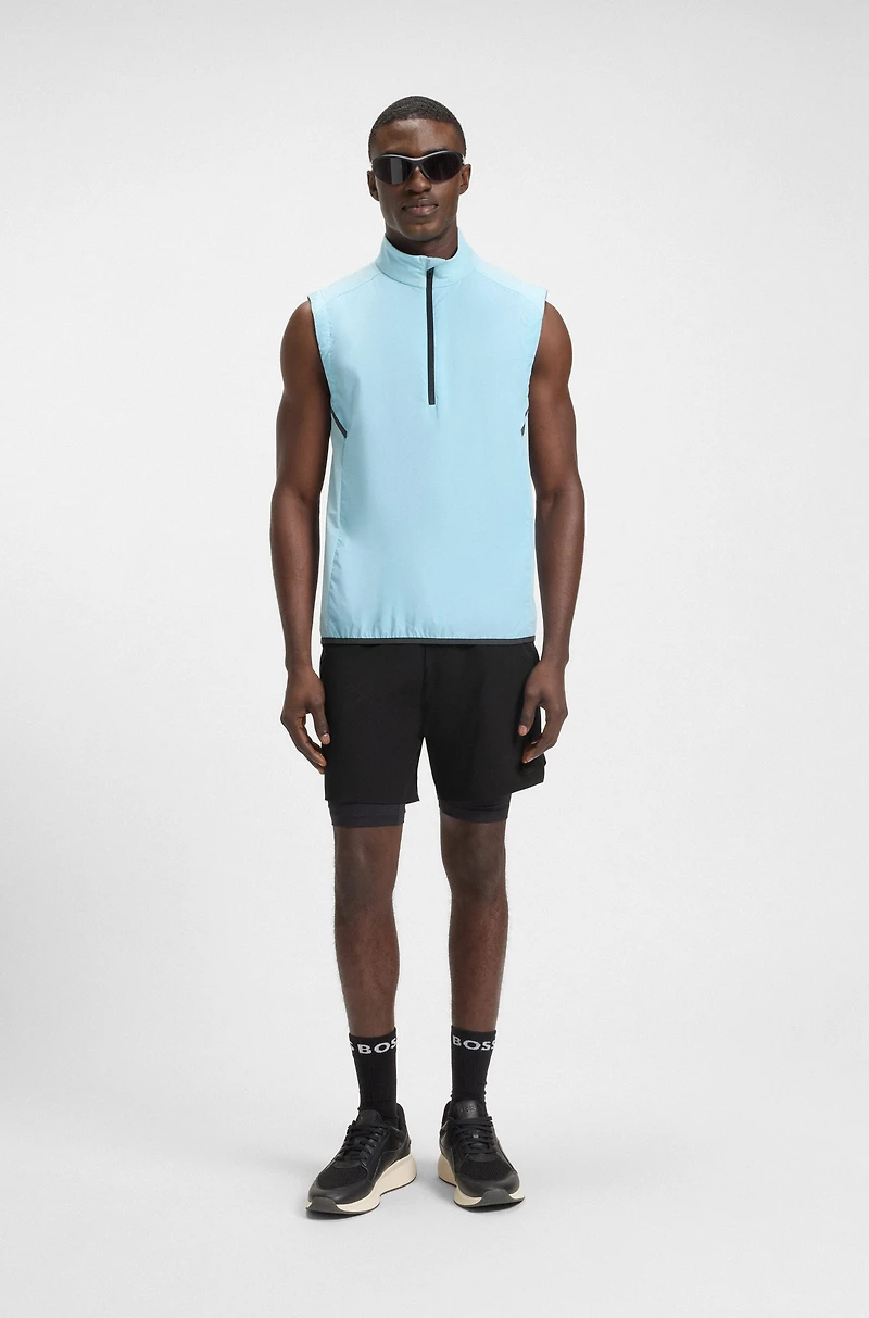 Active double-layer shorts quick-dry fabric