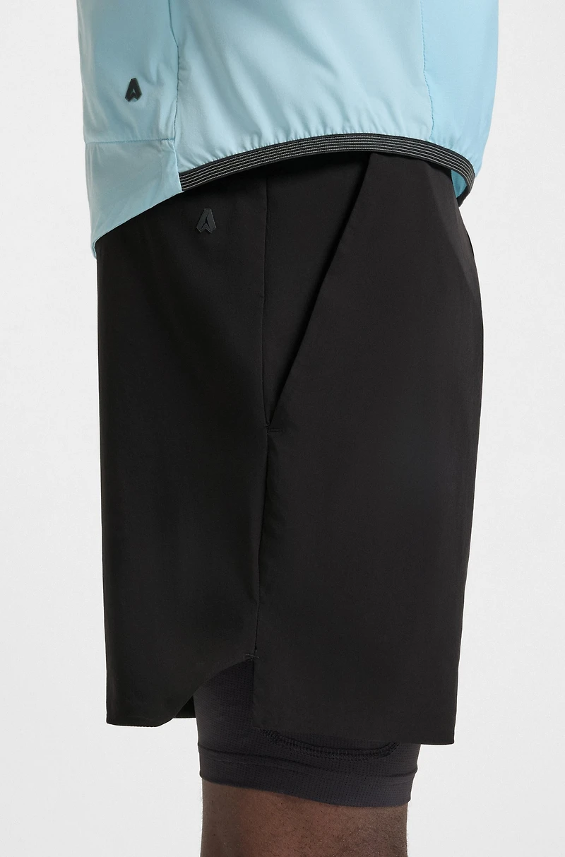 Active double-layer shorts quick-dry fabric