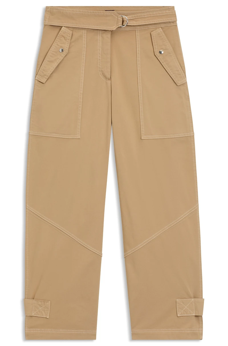 Casual trousers stretch-cotton twill