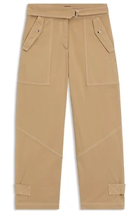 Casual trousers stretch-cotton twill
