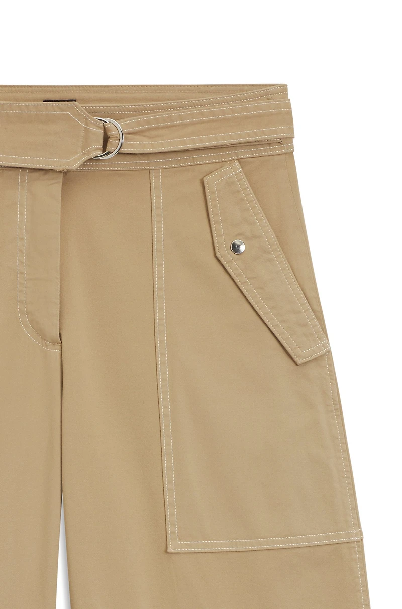 Casual trousers stretch-cotton twill
