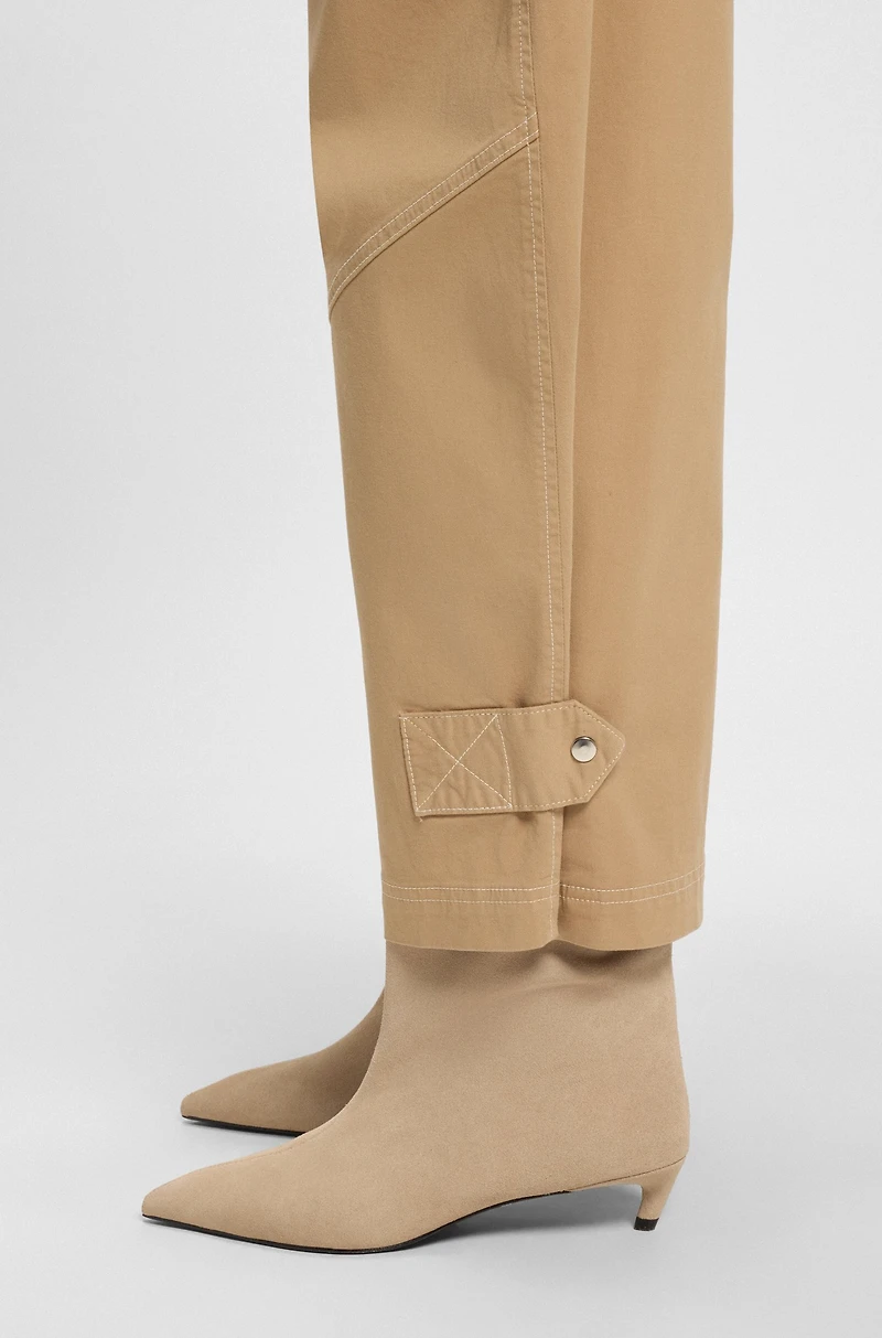 Casual trousers stretch-cotton twill