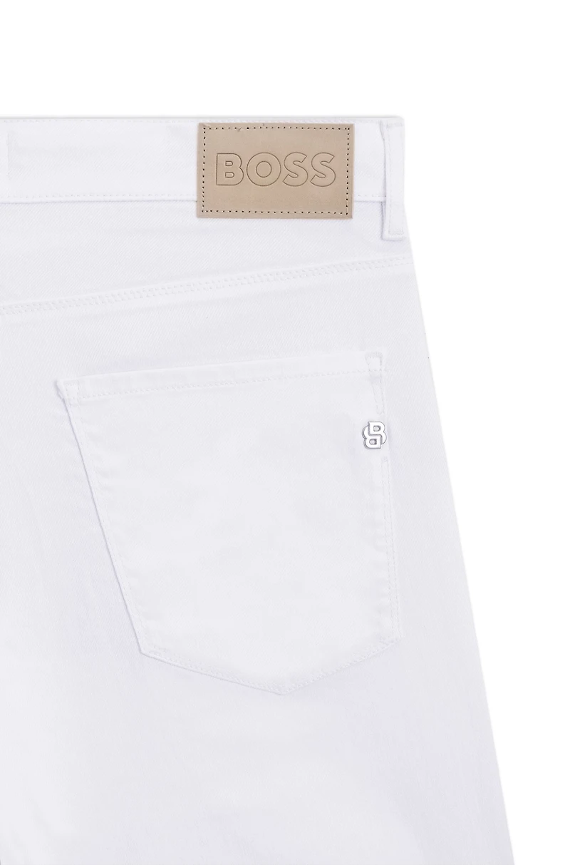 Delaware slim-fit jeans white stretch denim