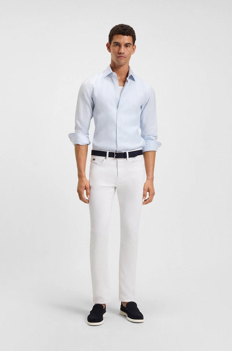 Delaware slim-fit jeans white stretch denim