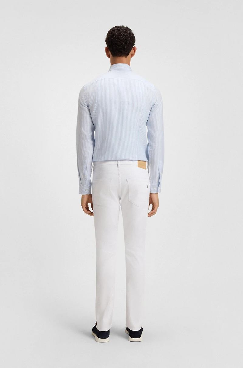 Delaware slim-fit jeans white stretch denim